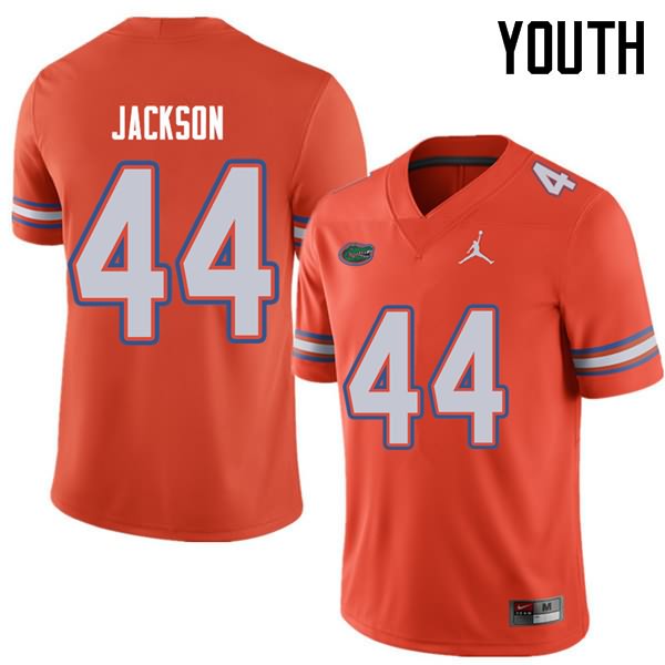 NCAA Florida Gators Rayshad Jackson Youth #44 Jordan Brand Orange Stitched Authentic College Football Jersey FZO1364IZ